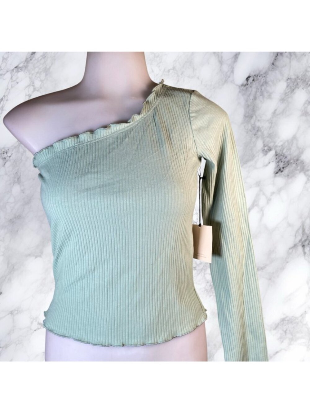 Superdown Sandra One Shoulder Top - Sage - Picture 3 of 8